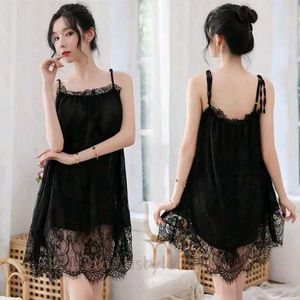Lace Mesh Floral Princess Slip Dress