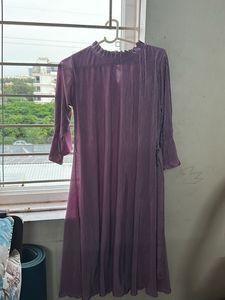 Pleated Purple Dress