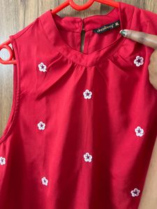 Red Dressberry Sleeveless Top