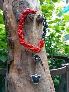Red Ribbon Necklace
