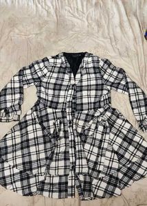 Plaid Frock Knee Length