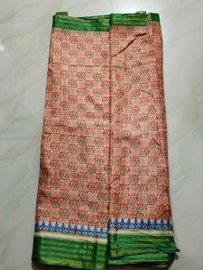 Vintage Style Block Print Saree