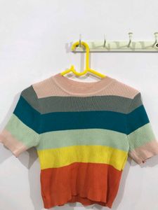 Cute multicolour top 💛💙🤍🧡🩶💚