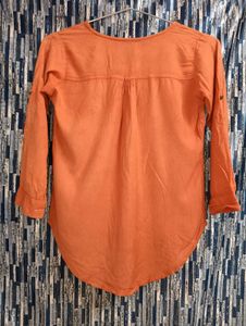 Orange Long Sleeve Top
