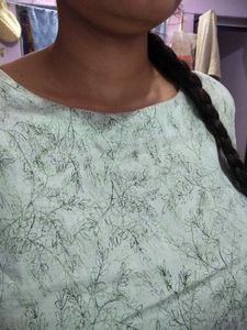 Light Green Casual Tunic Top