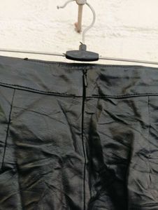 Zara Black Faux Leather Mini Skirt