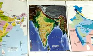 India Maps- Political, Physical, Vegetation Combo3