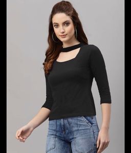 Kor@kor Black Stylish Top