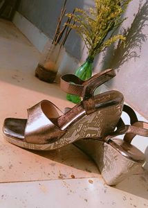 Bronze Wedge Heels