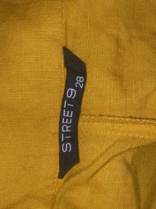 Mustard High-Waisted Trousers