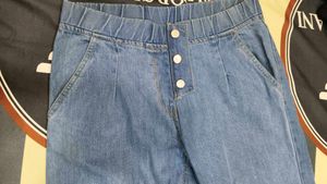 Wide Leg Denim Pants