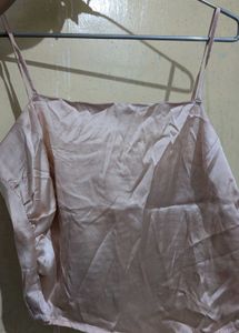Pink Satin Cami Top