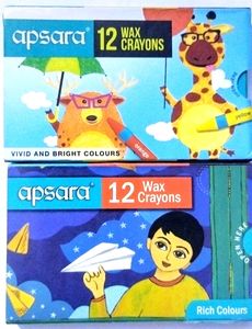 Apsara 12 Wax Crayons Colours