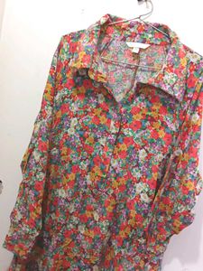 H&amp;M Floral Shirt Dress