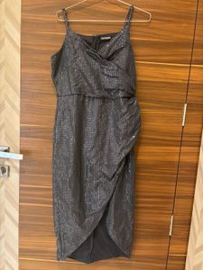 Elegant Sequin Wrap Dress