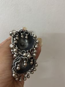 Silver Jhumka Earrings