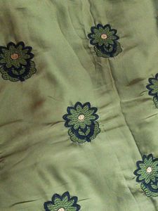 Green Embroidered Saree With Blouse