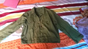 Olive Green Denim Jacket