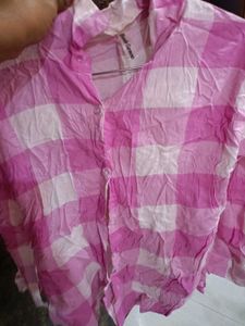 Pink Checkered Top &amp; Tube Set