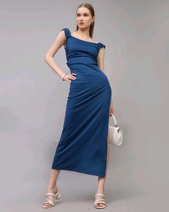 Elegant Blue Midi Dress