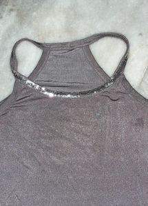 Gray Sleeveless Top