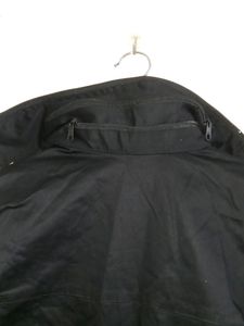 Black Collar Zipped With hoodie Multi pocket Coat