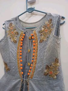 Beautiful Grey Gown With Jacket