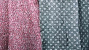 Fabric Bundle: Pink Tweed &amp; Polka Dot