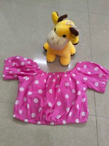 Pink Polka Dot Outfit, Baby Girl Dress