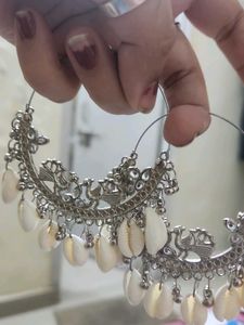 Seashell Statement Hoop Earrings