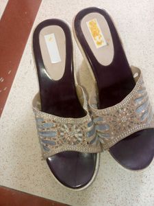 Embellished Wedge Heel Sandals