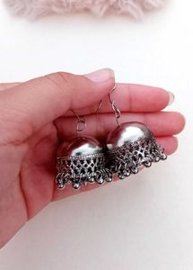 Silver Jhumka