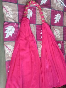 Pink &amp; Gold Embellished Kurta