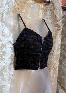 Front Zip Crop/Tank Top