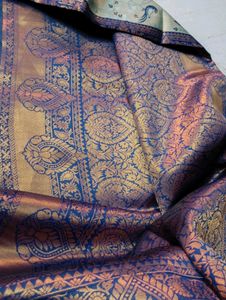 Bridal Kanjeevaram Saree With Maggam Work Blouse