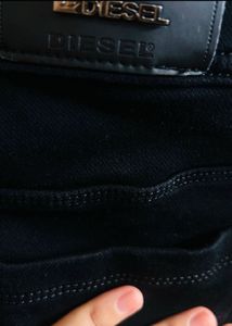 Diesel black straight leg jean