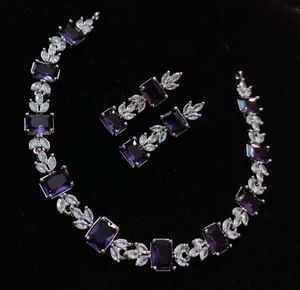 Cz Necklace Amd Earrings Set