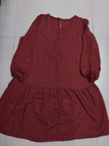 Maroon Casual Dress