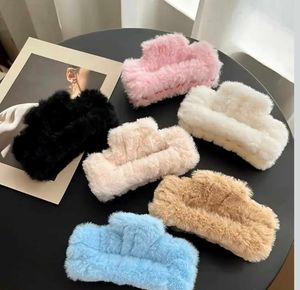 Fluffy Hair Claw Clips - 5 Pack