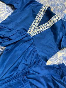 Blue Silk Kurta Set