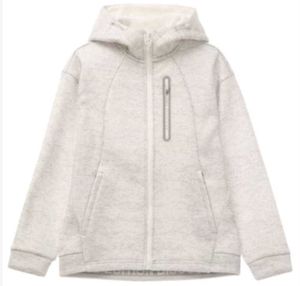 Grey fleece hooded jacket
