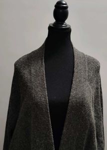 Cozy Gray Long Cardigan
