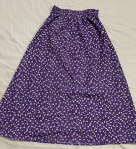 Purple Floral Maxi Skirt