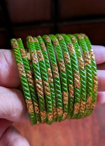 Green Glass Bangles