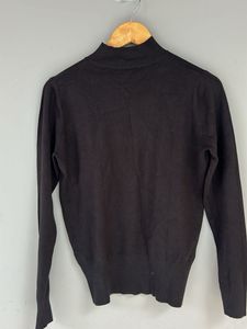 Black Turtleneck Knit Sweater