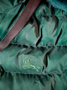 Burberry Green Hooded Puffer Jacket