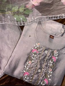 Offer Now To Grab !!Heavy Pastel Grey Suit