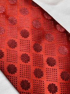 Bagutta By Bentley Red Patterned Silk Tie