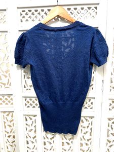 Blue Knit Top C