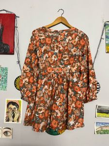 Floral Print Mini Dress🧡